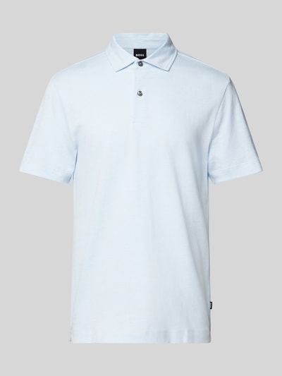 BOSS Poloshirt aus Leinen-Baumwoll-Mix Modell 'Press' Bleu 2