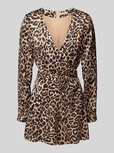 Guess Jumpsuit met strikceintuur, model 'MALORIE' Middenbruin - 2