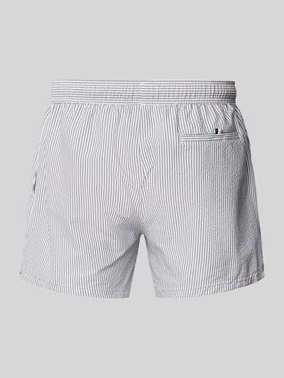 BOSS Relaxed Fit Badeshorts mit Strukturmuster Modell 'Velvetfish' Marine 3