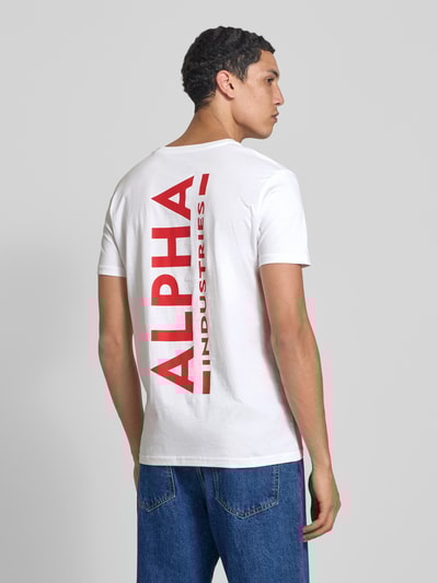 Alpha Industries T-Shirt mit Label-Print Weiss 4