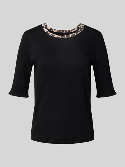 Marc Cain Regular Fit T-Shirt mit Animal-Print Black 2