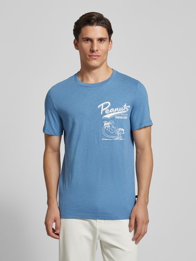 s.Oliver RED LABEL Regular fit T-shirt met motiefprint Bleu - 4