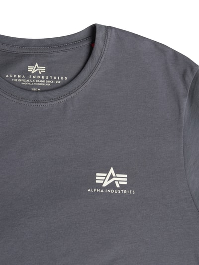Alpha Industries T-Shirt mit Logo-Print Modell 'Basic T' Dunkelgrau 2