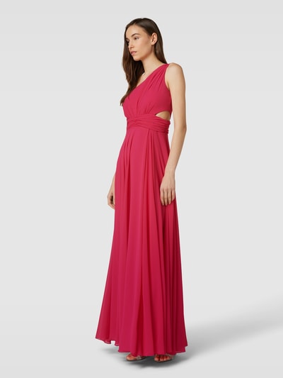 TROYDEN COLLECTION Avondjurk met one shoulder-band Fuchsia - 4