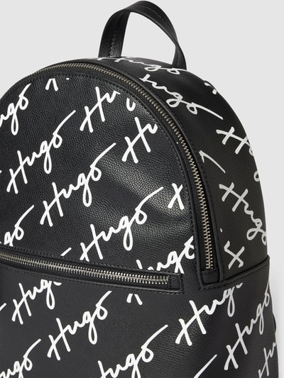 HUGO Rucksack mit Label-Print Modell 'Chris' Black 3