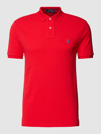 Polo Ralph Lauren Regular fit poloshirt met labelstitching Rood - 2