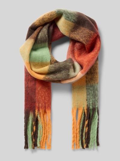 Kurt Beines Sjaal met franjes Middenbruin - 1