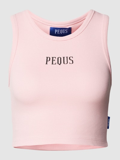 PEQUS Crop Top mit Label-Print Rosa 2