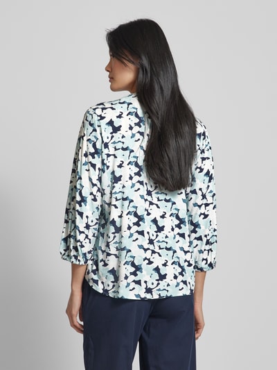 Tom Tailor Blouse met all-over print Marineblauw - 5