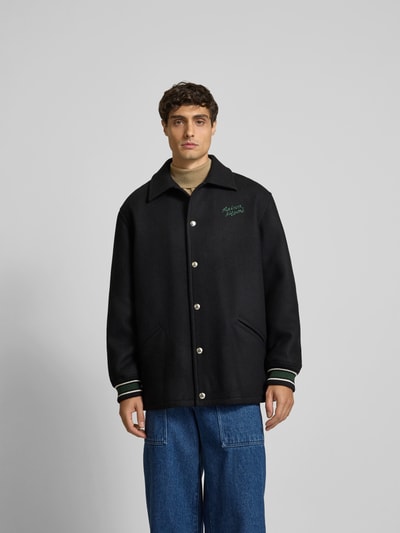 MAISON KITSUNE Hemdjacke mit Kentkragen Black 4