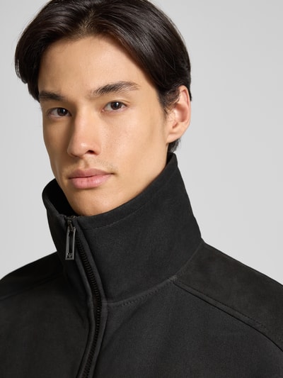 Emporio Armani Lederjacke mit Zweiwege-Reißverschluss Schlamm 3