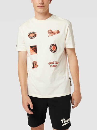 PUMA PERFORMANCE T-Shirt mit Label-Prints Sand 4