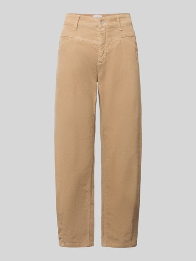 CAMBIO Tapered Fit Cordhose aus Baumwoll-Mix Modell 'ELIN' Beige 1