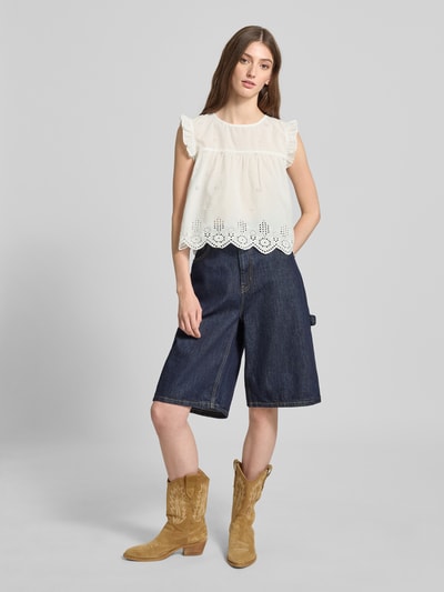 Only Relaxed Fit Blusentop aus reine Baumwolle Modell 'SILLA LIFE' Offwhite 1