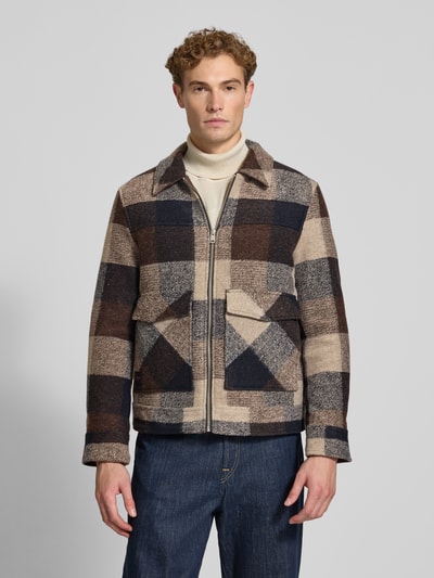 MCNEAL Regular Fit Jacke mit Woll-Anteil Marine 4