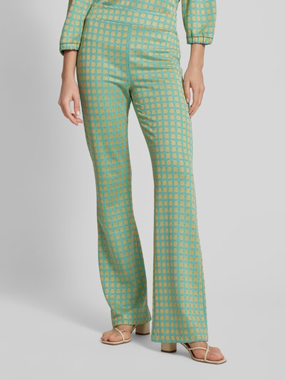 Be Pure Dutch Broek van viscosemix met effectgaren Mintgroen - 4