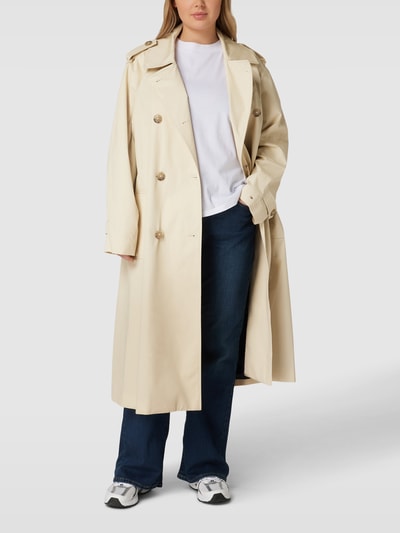 Tommy Hilfiger Curve PLUS SIZE trenchcoat met strikceintuur Zand - 1