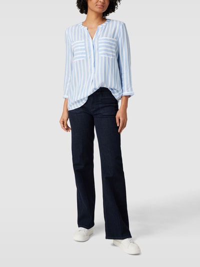 Tom Tailor Bluse mit Streifenmuster Hellblau 1