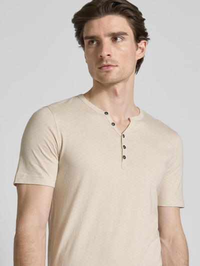MCNEAL T-shirt met korte knoopsluiting Beige - 3