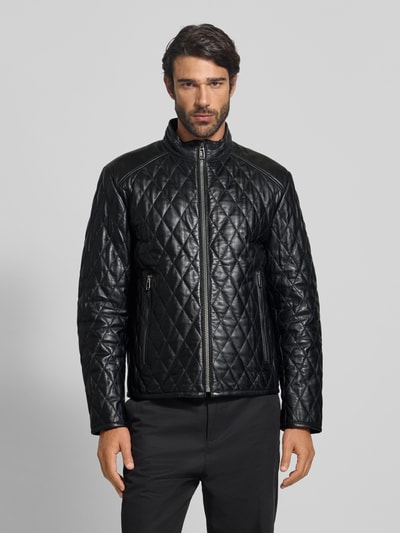 JOOP! Collection Lederjacke mit Strukturmuster Black 4