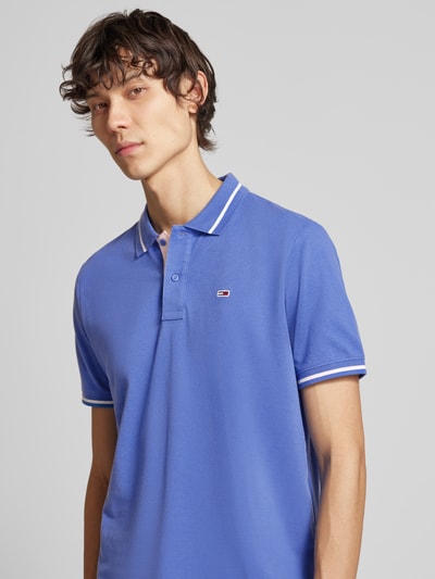 Tommy Jeans Regular Fit Poloshirt mit Logo-Stitching Royal 3