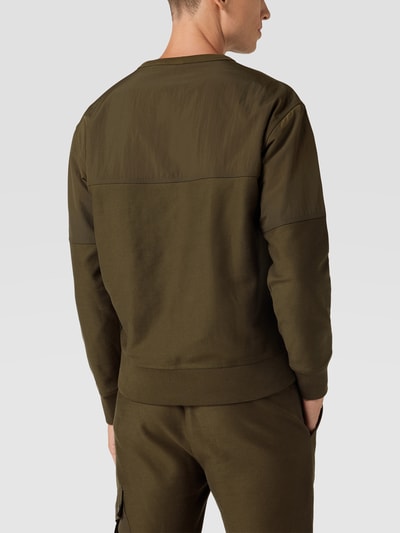 BOSS Orange Sweatshirt mit Label-Patch Modell 'Wetwill' (olivgrün) online  kaufen