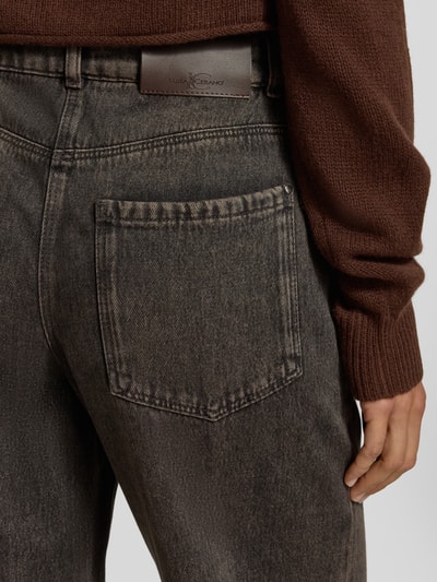 Luisa Cerano Wide Fit Jeans mit Knopfverschluss Dunkelbraun 3