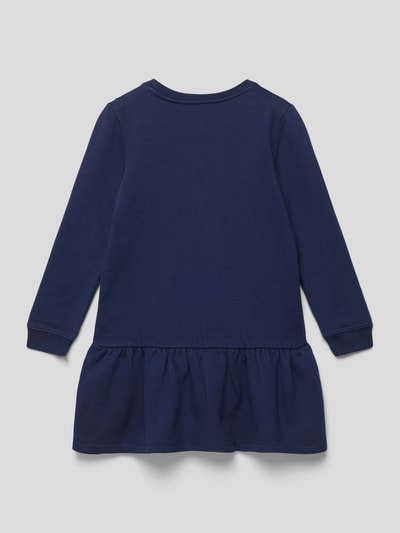 Polo Ralph Lauren Kids Jurk met motief- en labelprint, model 'BEARFLEECE' Marineblauw - 3