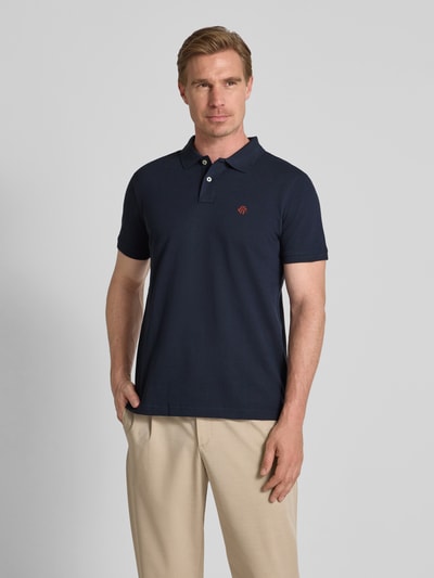 MCNEAL Poloshirt met labelstitching Donkerblauw - 4