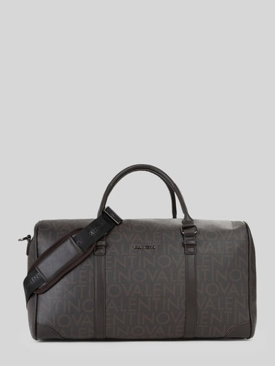Valentino Bags Weekender mit Label-Detail Modell 'KING' Dunkelbraun 1