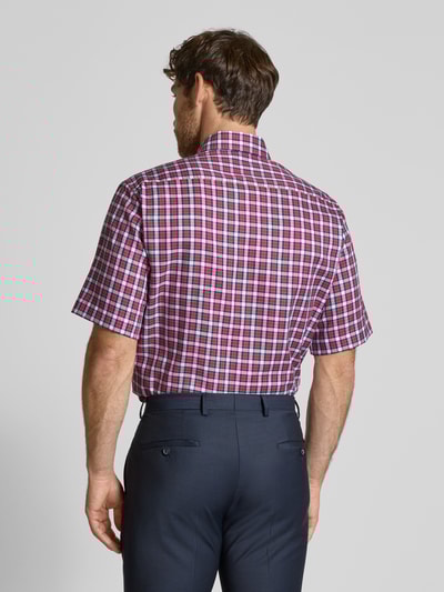 ETERNA Comfort Fit Kurzarmhemd mit Knopfleiste Rot 5