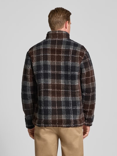 Barbour Kurtka z polaru o kroju regular fit ze stójką model ‘TARTAN’ Ciemnobrązowy 5