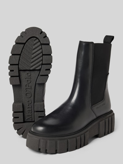 Marc O'Polo Chelsea boots van echt leer, model 'CHRISTEL 1A' Zwart - 4