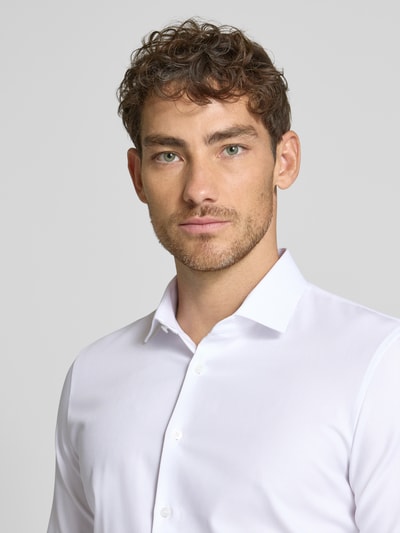 OLYMP No. Six Slim Fit Businesshemd aus Twill mit Stretch-Anteil Weiss 3