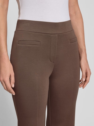 Christian Berg Woman Flared fit stoffen broek van viscosemix Taupe - 3