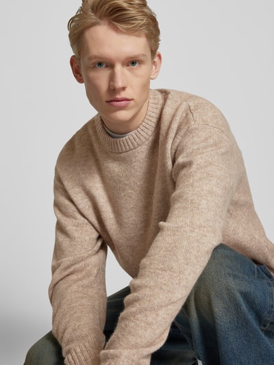 Jack & Jones Gebreide pullover met ronde hals, model 'OLLIE' Beige - 3