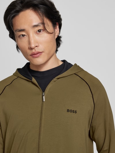 BOSS Sweatjacke mit Kapuze Oliv 3