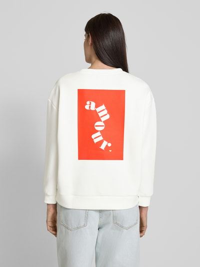 Vila Sweatshirt mit Motiv-Stitching Modell 'REFLECT' Weiss 5