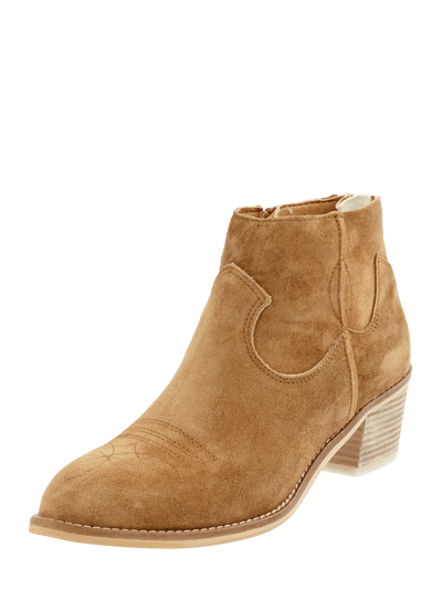 ALPE Stiefelette aus Veloursleder Modell 'Kaky' Cognac 1