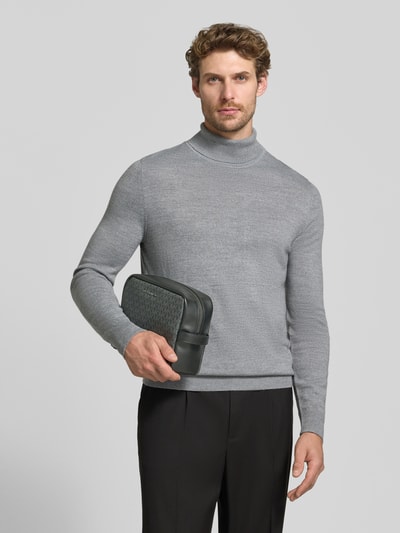 Michael Kors Kosmetiktasche mit Trageschlaufe aus Rindsleder Black 1