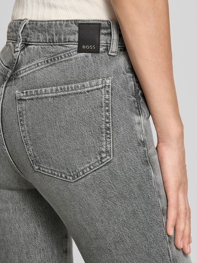 BOSS Regular Fit Bootcut-Jeans aus Baumwoll-Mix Modell 'ROSALYA-FLARE 1.0' Mittelgrau 3