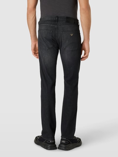 Emporio Armani Slim Fit Jeans mit Gesäßtaschen Dunkelgrau 5