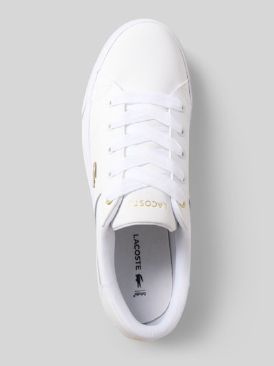 Produktfoto, Low Top Sneaker aus Leder-Mix Modell 'ZIANE PLATFORM 124' von Lacoste, efekt: jednolity kolor, zaokrąglony nosek, podeszwa na platformie, aplikacja z logo z metalu, wytłoczone logo, wiązanie, profilowana podeszwa, mieszanka skóry
