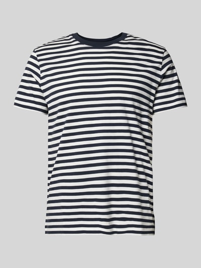 Marc O'Polo Regular Fit T-Shirt aus reiner Baumwolle mit Streifenmuster Marine 1