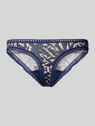 Sloggi String met kant, model 'Crush' Blauw - 3