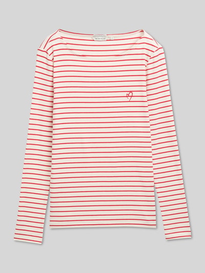 Tom Tailor Regular Fit Langarmshirt aus Baumwoll-Mix Rot 2