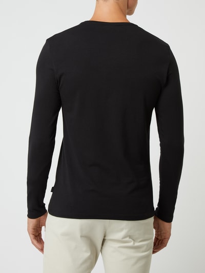 Casual Friday Slim fit shirt met lange mouwen en stretch, model 'Theo'  Antraciet - 5