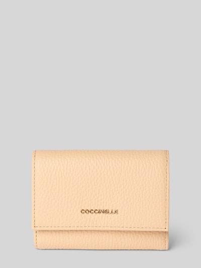 Coccinelle Portemonnee met labelapplicatie Lichtgeel - 1