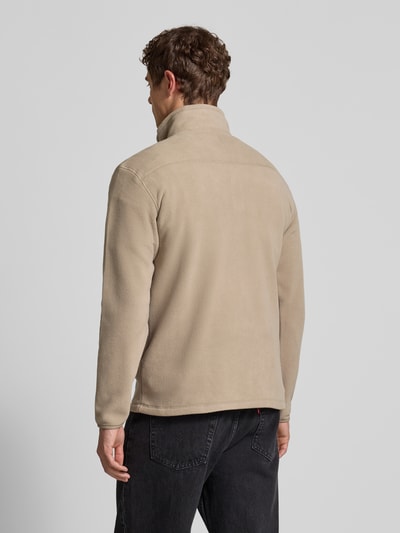 Superdry Fleecepullover met labelstitching en opstaande kraag Beige gemêleerd - 5