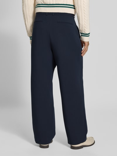 Jake*s Studio Men Wide Leg Bundfaltenhose mit Viskose-Anteil Marine 5